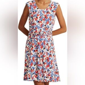 Lauren Ralph Lauren Womens Jersey Printed Fit & Flare Dress Sz 6